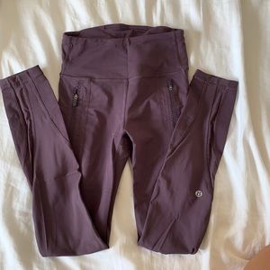 Lululemon 7/8 invigorate leggings size 2 purple